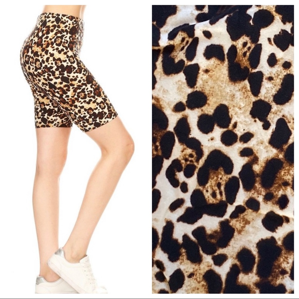 💓 Leopard Print Biker Shorts
